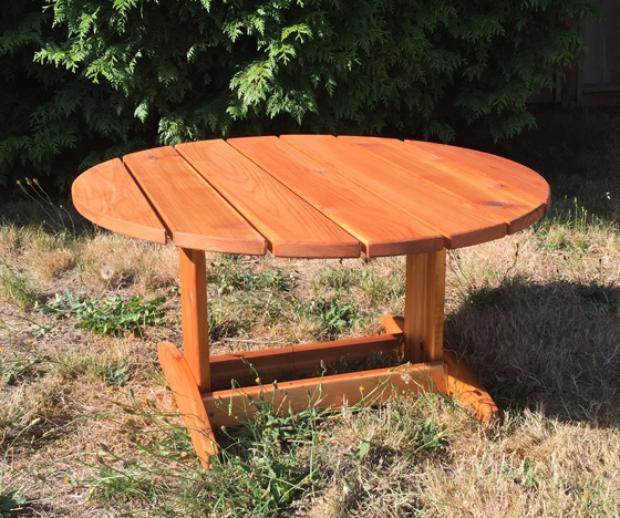 Handcrafted, made in Seattle western cedar square table